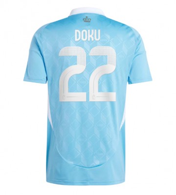 Bélgica Jeremy Doku #22 Segunda Equipación Eurocopa 2024 Manga Corta